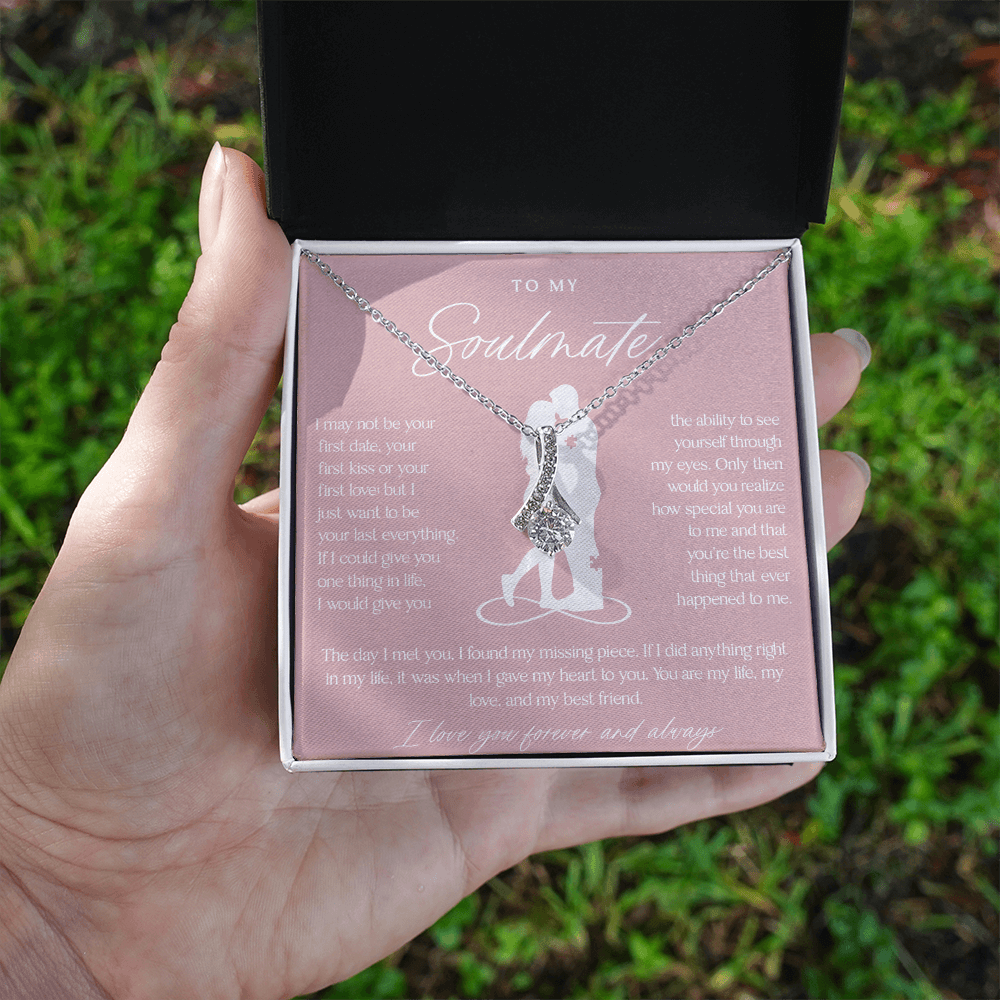 Blush Pink Missing Piece Soulmate Necklace
