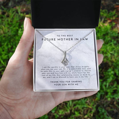 Mother In Law Gift (I See The Sparkle) Alluring Beauty Necklace - Timeless Marble Collection