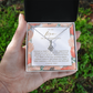 Mom Wedding Day Necklace | Forever Your Girl Peachy Floral