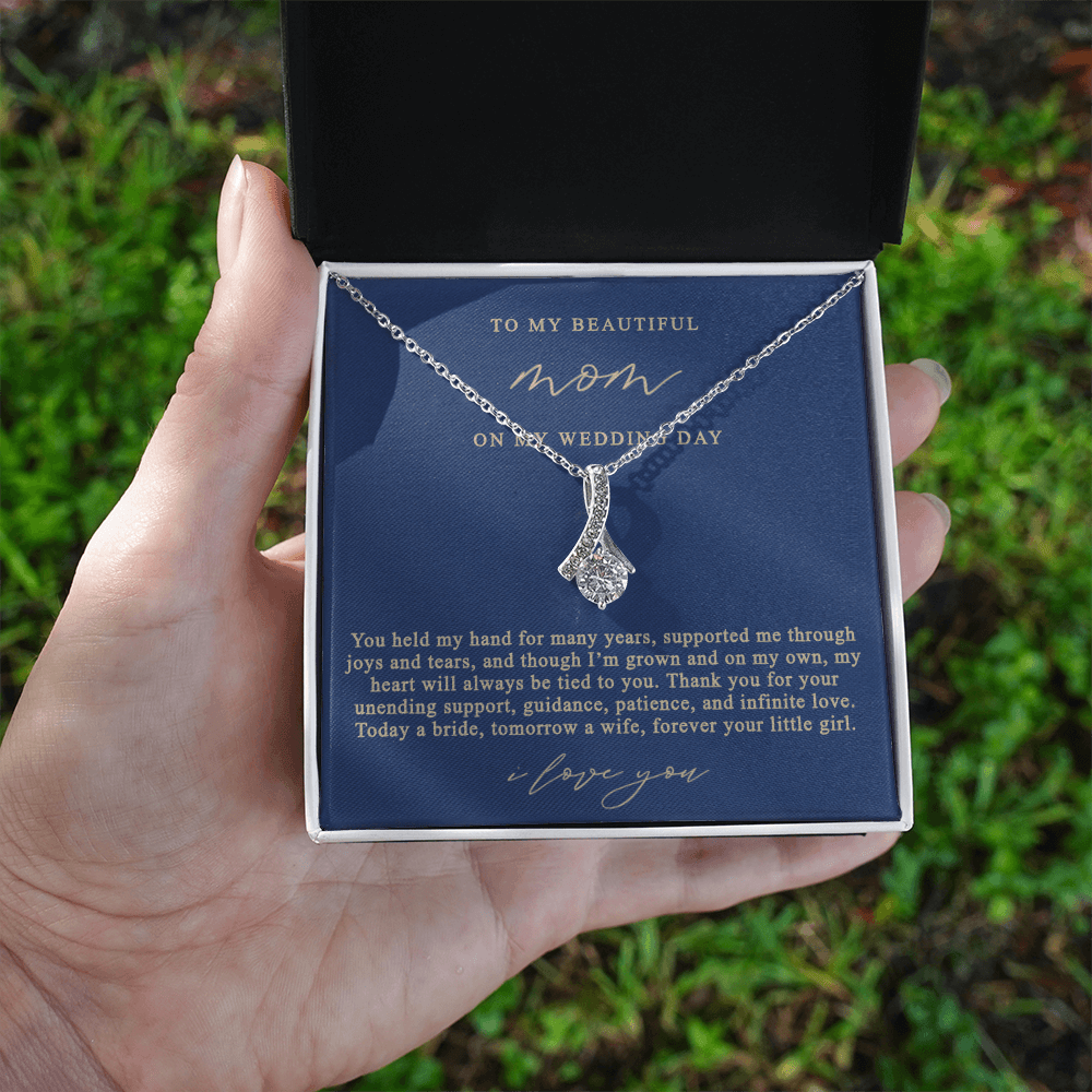 Mother of the Bride Necklace | Mom Navy and Gold