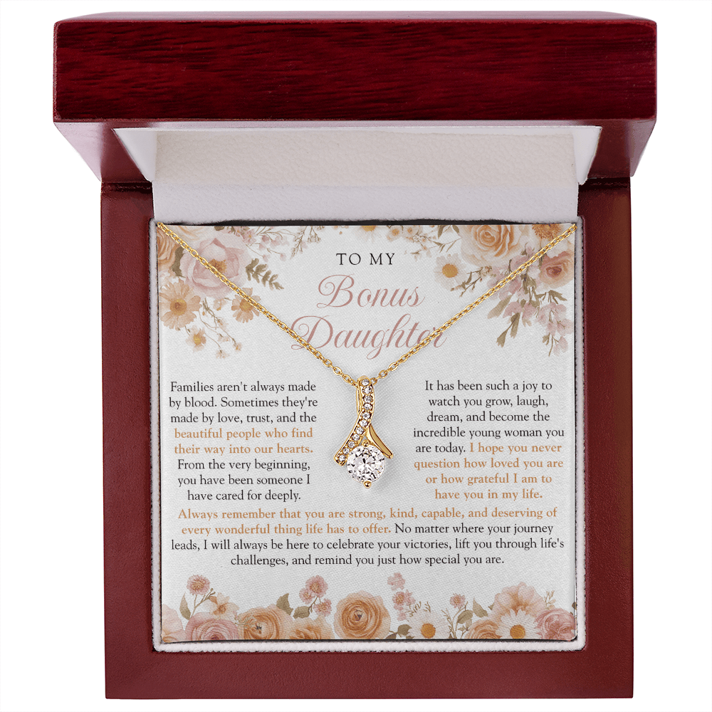 To My Bonus Daughter (Strong, Kind, & Capable) Boho Floral