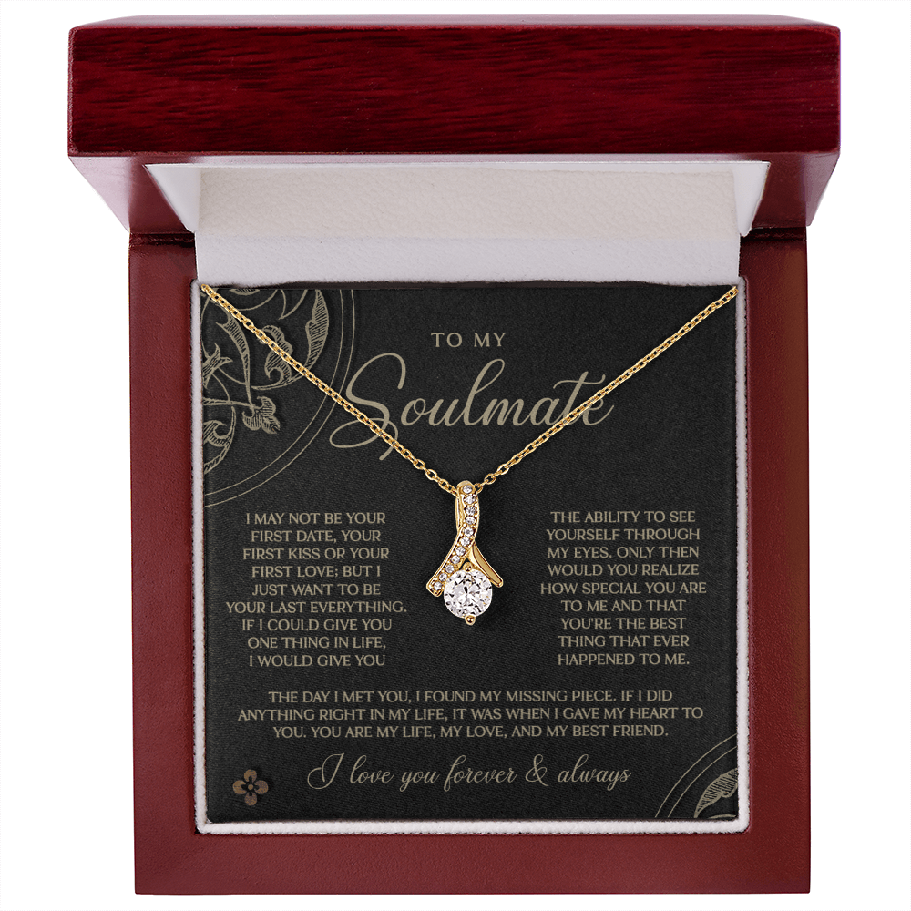 Gold & Black Forever Soulmate Necklace