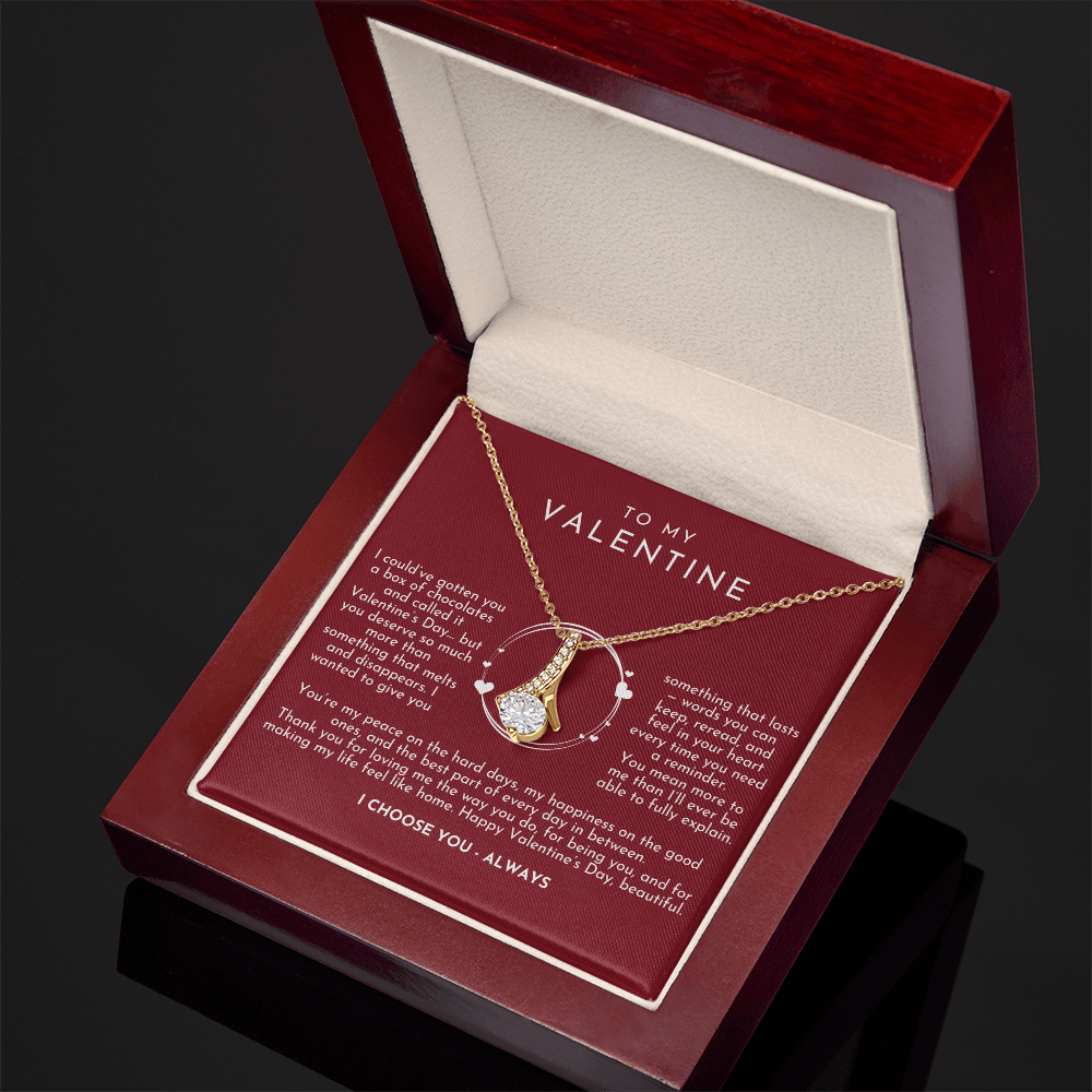 To My Valentine Necklace | Red Hearts