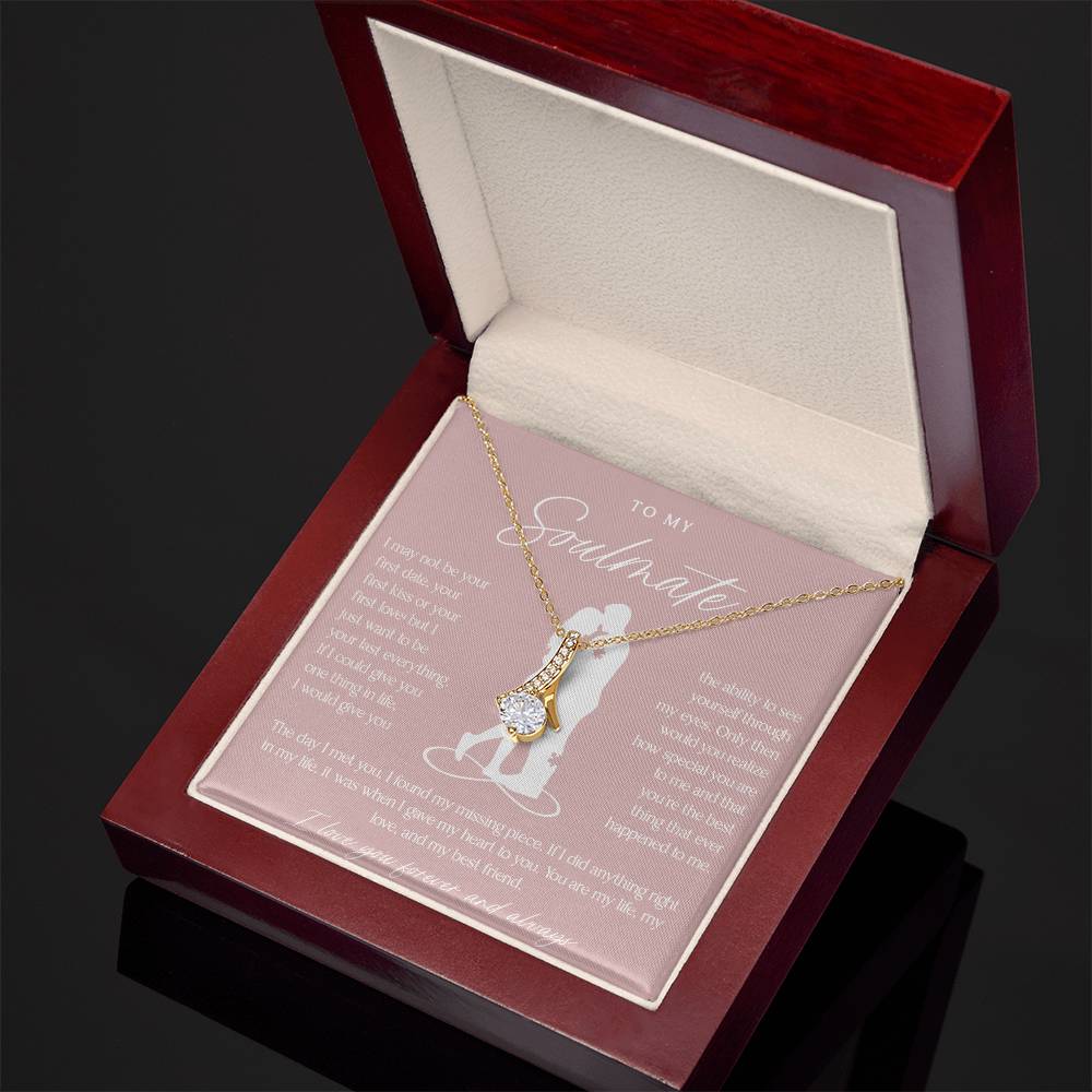 Blush Pink Missing Piece Soulmate Necklace