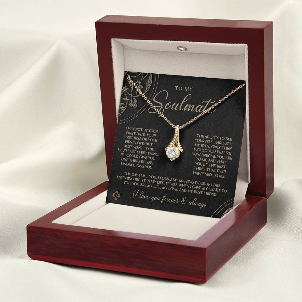 Gold & Black Forever Soulmate Necklace