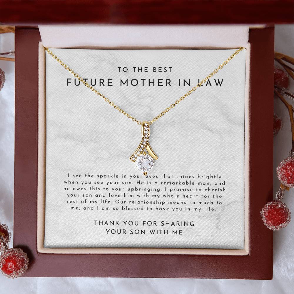 Mother In Law Gift (I See The Sparkle) Alluring Beauty Necklace - Timeless Marble Collection