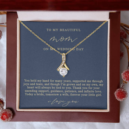 Mother of the Bride Necklace | Mom Navy and Gold