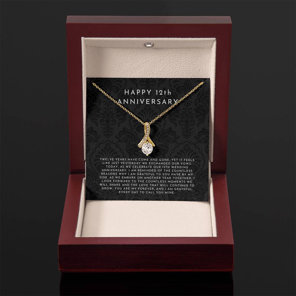 12 Year Anniversary Gift, 12th Anniversary Gift For Wife