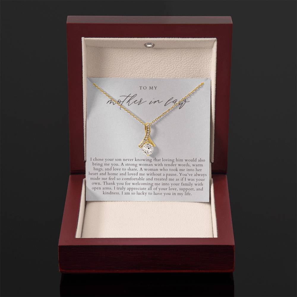 To My Mother In Law Necklace | Elegant Pearlescence