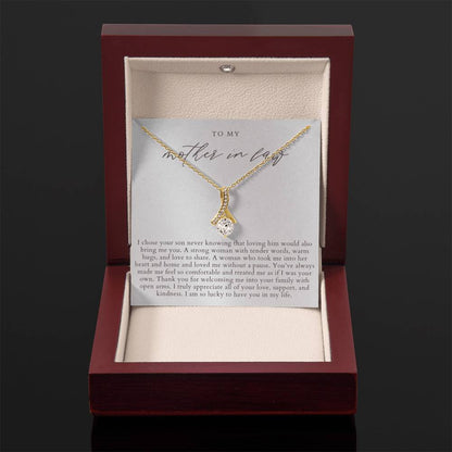 To My Mother In Law Necklace | Elegant Pearlescence