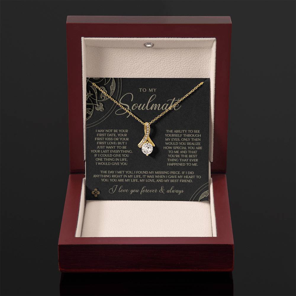 Gold & Black Forever Soulmate Necklace