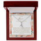 Mom Wedding Day Necklace | Forever Your Girl Peachy Floral