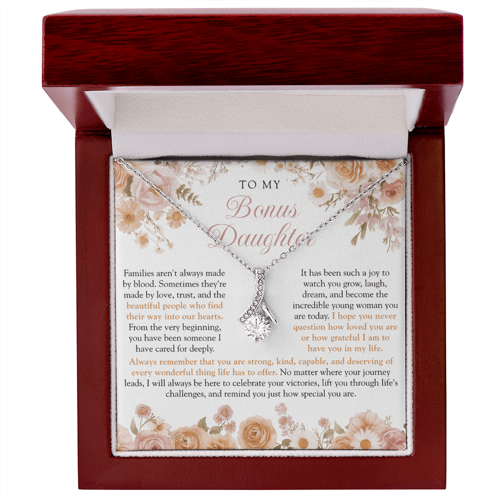 To My Bonus Daughter (Strong, Kind, & Capable) Boho Floral
