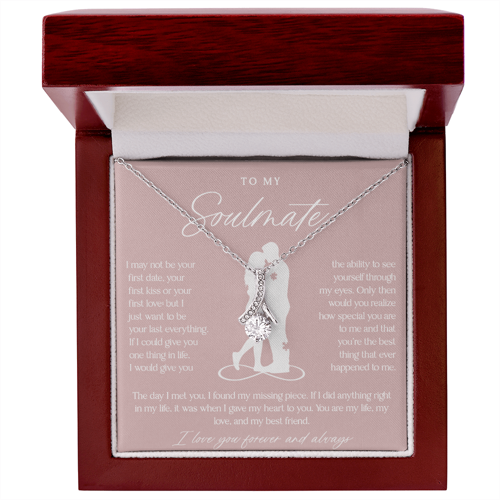 Blush Pink Missing Piece Soulmate Necklace
