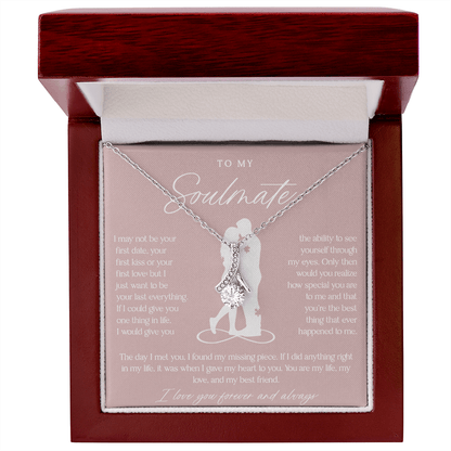 Blush Pink Missing Piece Soulmate Necklace