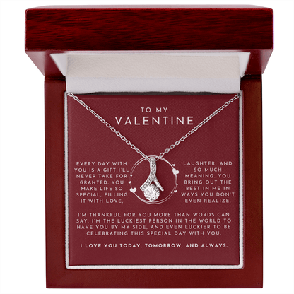 To My Valentine Necklace | Red Hearts