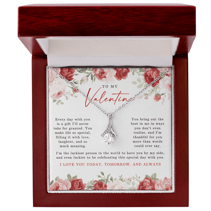 To My Valentine Alluring Beauty Necklace | Red Floral