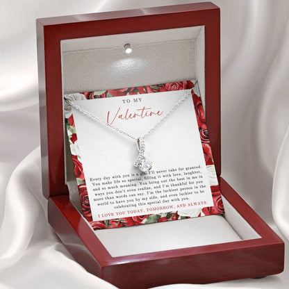 To My Valentine Necklace | Red Rose