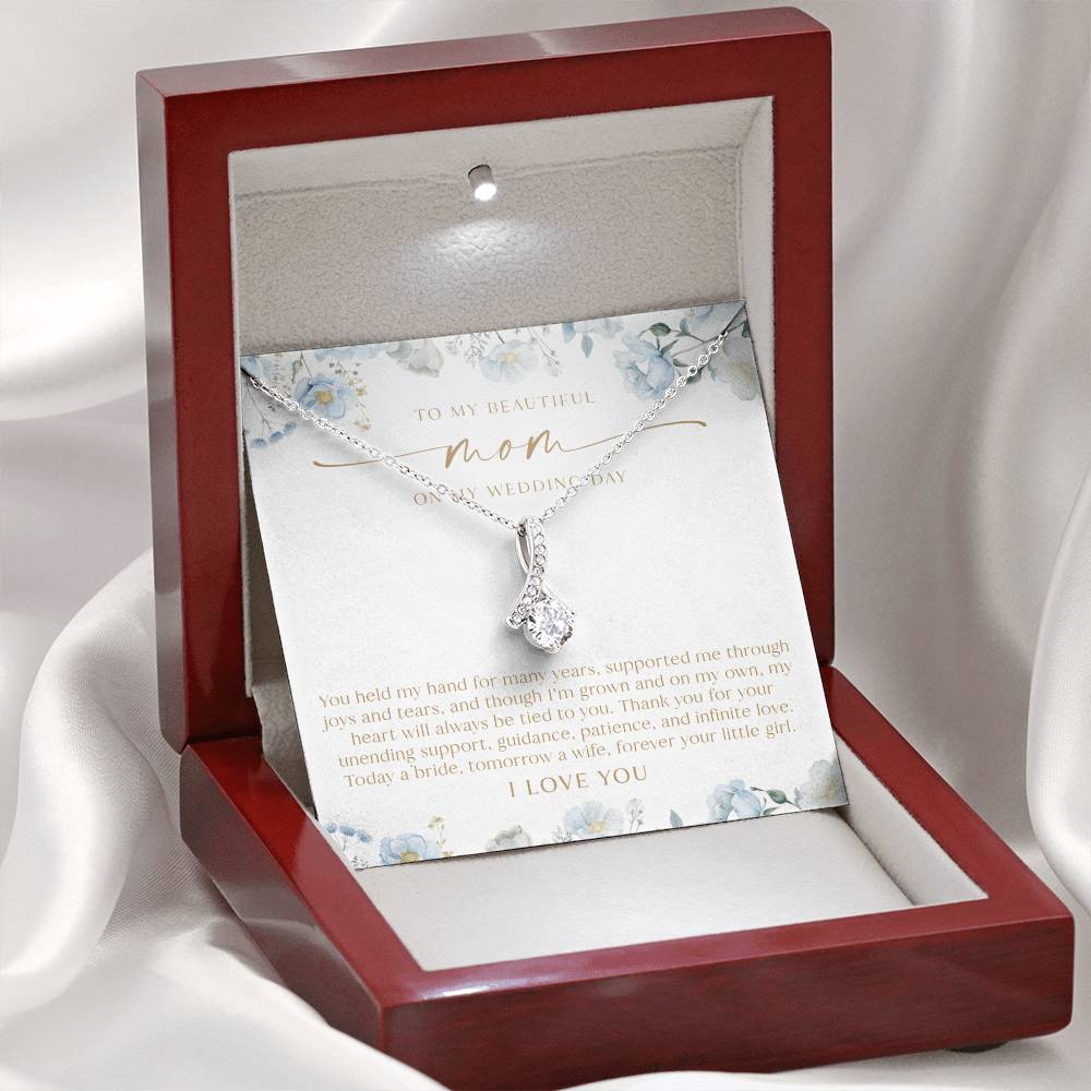 Mother of the Bride Necklace | Dusty Blue Floral