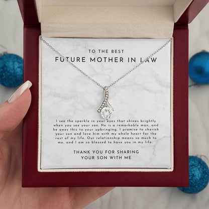 Mother In Law Gift (I See The Sparkle) Alluring Beauty Necklace - Timeless Marble Collection