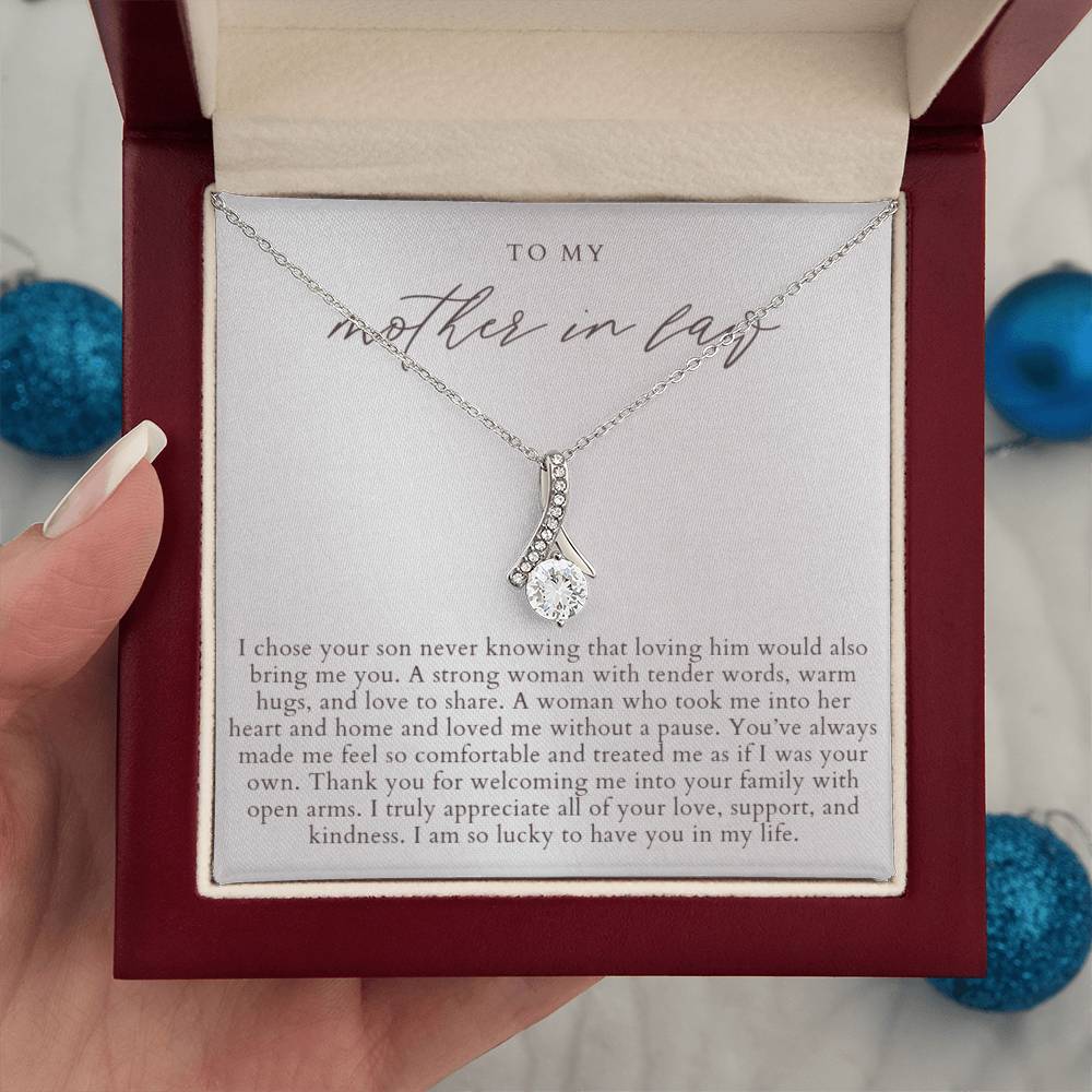 To My Mother In Law Necklace | Elegant Pearlescence