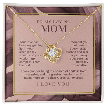 Plum Foliage Endless Love Mom Necklace