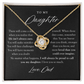 To My Daughter Necklace | Braver Than You Think Matte Black