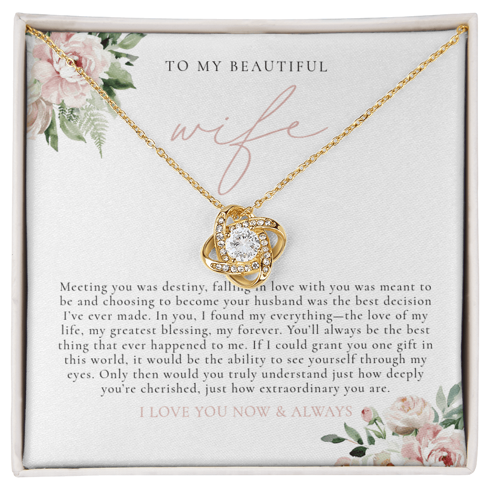 Blush Floral To My Wife Necklace