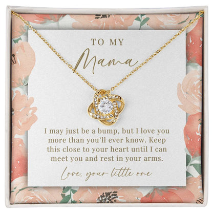 Peach Floral To Mama From The Bump Necklace