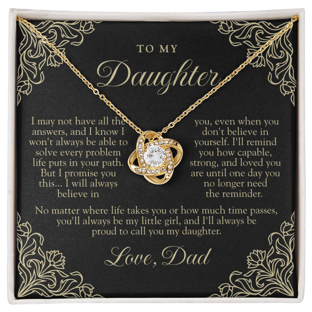 To My Daughter From Dad | Always My Little Girl Black & Gold