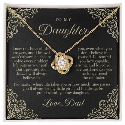 To My Daughter From Dad | Always My Little Girl Black & Gold