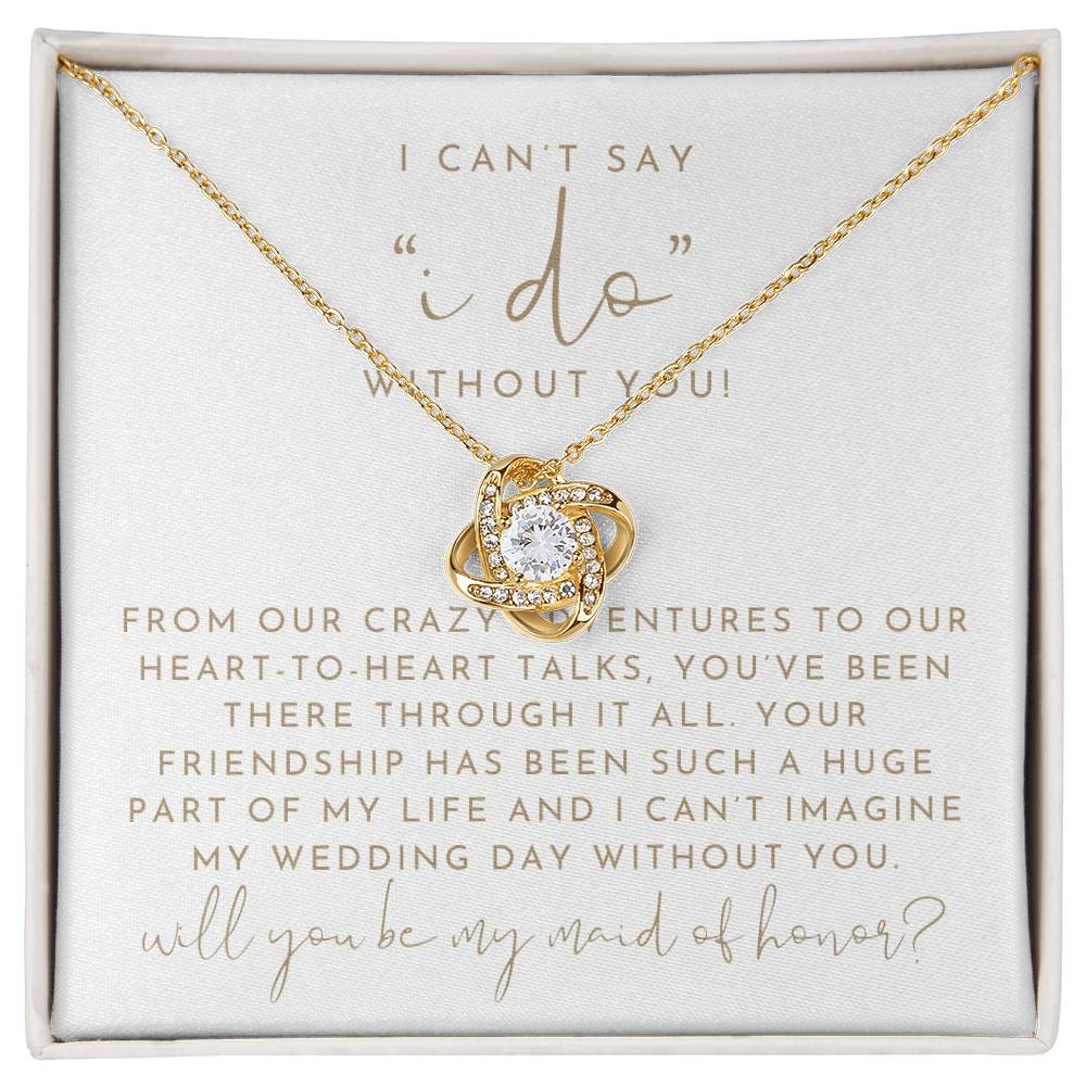 Maid of Honor Proposal Love Knot Necklace | Heartfelt