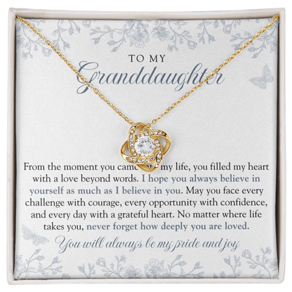 To My Granddaughter | Always Believe Blue Chinoiserie