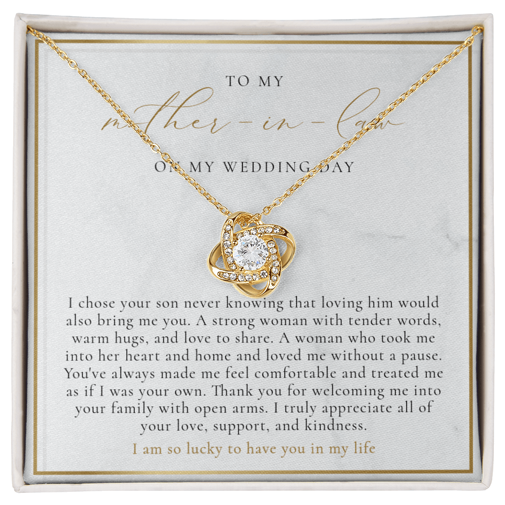 Mother In Law Wedding Gift - Love Knot Necklace