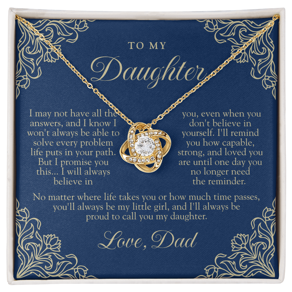 To My Daughter From Dad | Always My Little Girl Navy & Gold