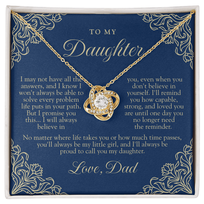 To My Daughter From Dad | Always My Little Girl Navy & Gold
