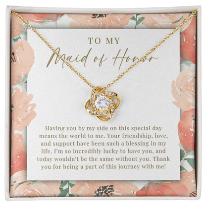 Maid Of Honor Necklace | Such A Blessing Peachy Floral