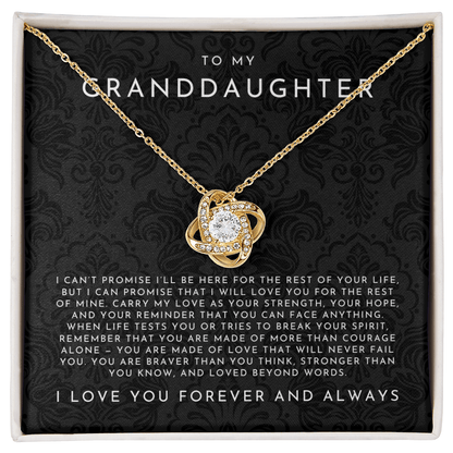 To My Granddaughter Necklace