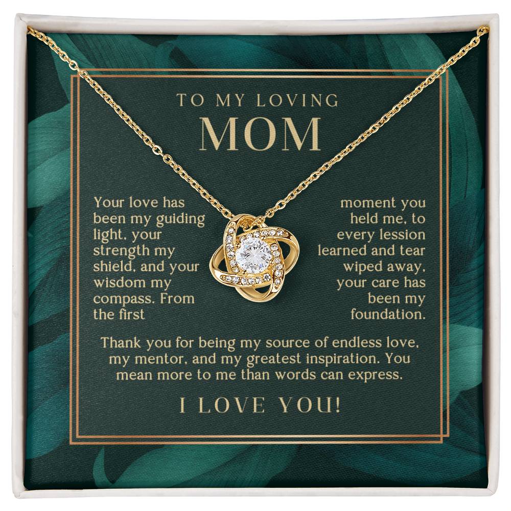 Deep Greenery Endless Love Mom Necklace