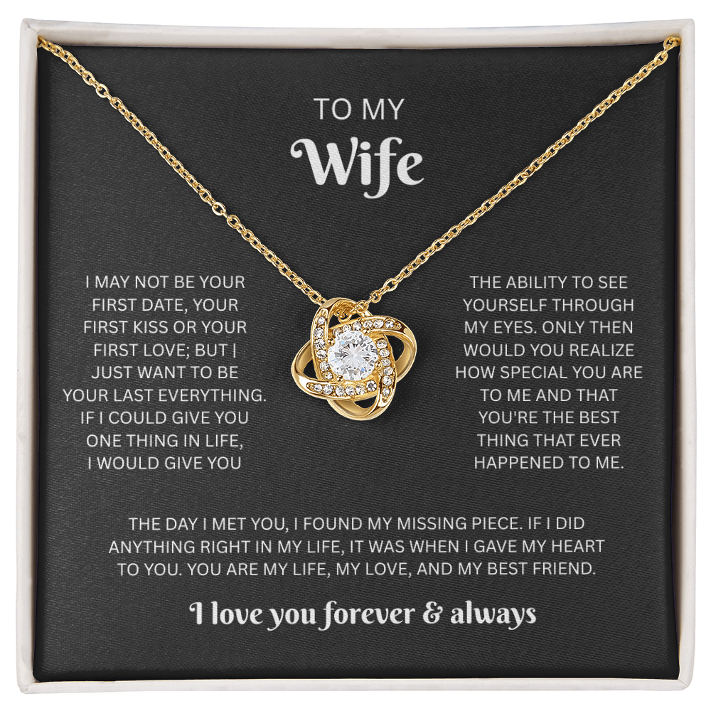 To My Wife - Love Knot Necklace