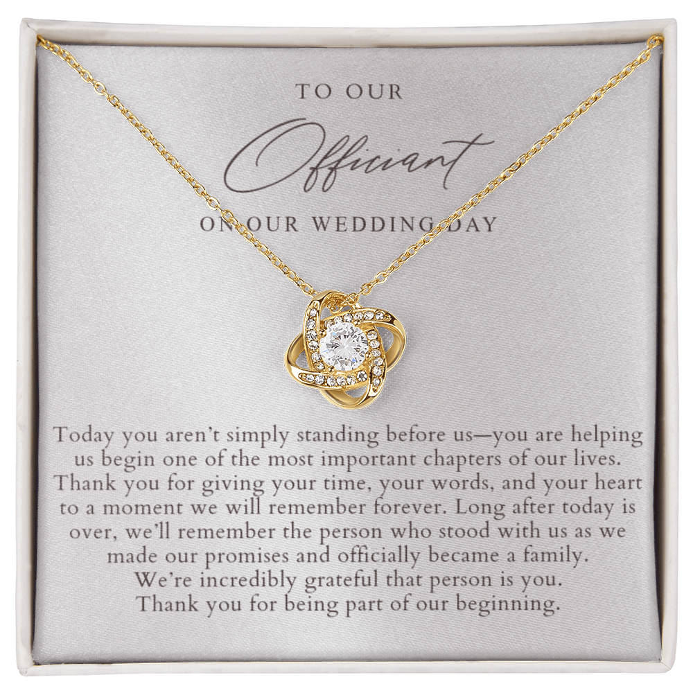 Officiant Wedding Day Necklace | Elegant Pearlescence