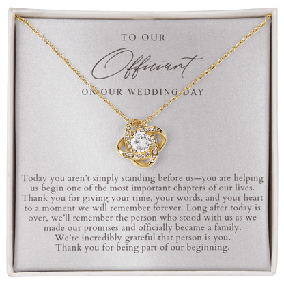 Officiant Wedding Day Necklace | Elegant Pearlescence