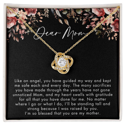 Like an Angel Burgundy Floral Mom Necklace