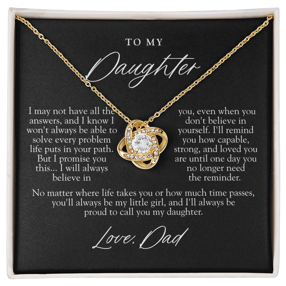 To My Daughter | Always My Little Girl Matte Black