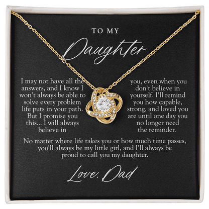 To My Daughter | Always My Little Girl Matte Black