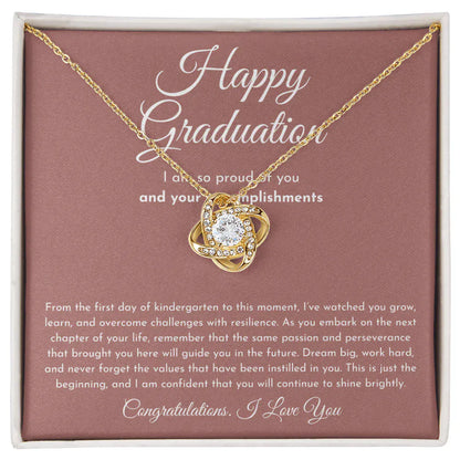 Custom Message Graduation Necklace | Dusty Rose