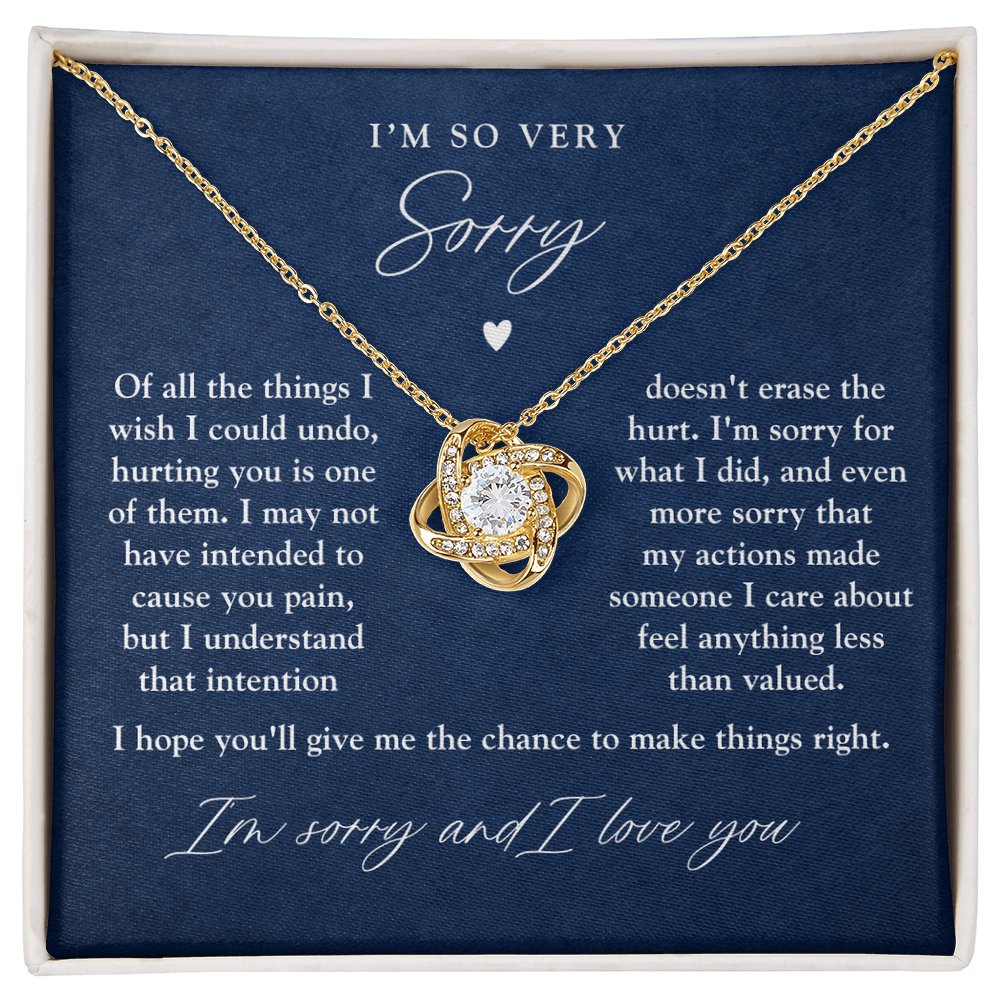 I'm Sorry Apology Necklace | Never Meant To Hurt You Navy