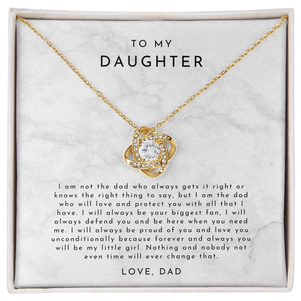 Daughter Gift From Dad - Love Knot Necklace