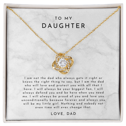 Daughter Gift From Dad - Love Knot Necklace