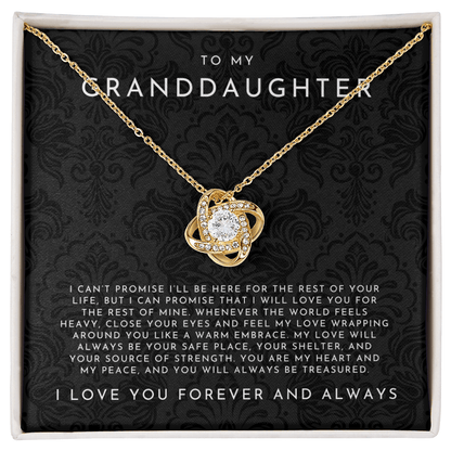 To My Granddaughter Necklace